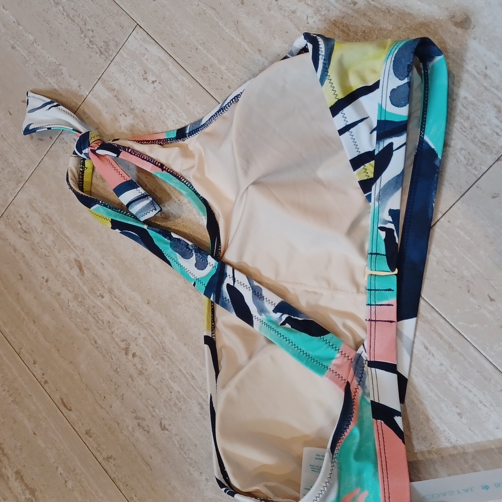 New Coastal Blue One Shoulder Bikini Top - Picture 5 of 9